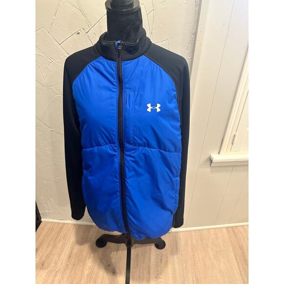 Primaloft Under Armour Men’s Golf Storm Cold Gear Blue Zip Up Jacket Size Large - Picture 1 of 6